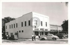 Umatilla FL Post Office Building & Street Scene Cline RPPC Photo Postcard COPY picture