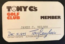 Tony Conigliaro Boston Red Sox Signed JSA Golf Club Membership Tony C’s 1973 1/1 picture