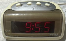 Westclox Vtg Alarm Clock Model #66100-Very Simple-Works Fantastic-EUC picture