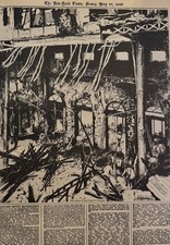 Vintage Paris Opera Comique Fire NEW YORK TIMES News Article Estate Sale picture