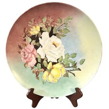 Hutschenreuther Selb Bavaria Germany Artist Stulham Signed Rose Charger Plate picture