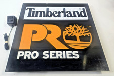 Vintage Timberland Pro Series Lighted Sign Shoe Store Display 18x18 picture