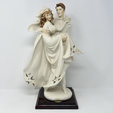 Giuseppe Armani Florence Figurine Happiness Forever Bride Groom Wedding Italy picture