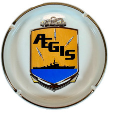 Vintage Raytheon AEGIS Missile Defense Authentic Employee Ashtray Military Navy picture