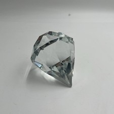 Vintage Tiffany & Co Signed Crystal Diamond Paperweight picture