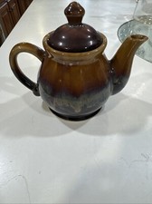 Vintage Brown Ceramic Pottery Teapot With Carmal Drip Glaze, Holds 3 Cups picture