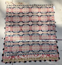 Antique 1857 Jacquard Beiderwand Coverlet Henry Probst, Lehigh County, PA B27 picture