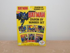 VINTAGE 1991 DC COMICS  BATMAN CRAYON BY NUMBER SET   NEW OLD STOCK picture