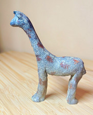 Southern Primitive Vintage Folk Art Tree Branch Carved Wood Giraffe Sculpture  picture