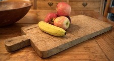FRENCH ANTIQUE AUTHENTIC WOODEN KITCHEN BAGUETTE BREAD CUTTING BOARD PLANCHE picture