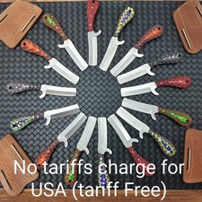 LOT OF 100 6 INCH HANDMADE CARBON STEEL BULL CUTTER KNIFE From USA Duty Paid picture