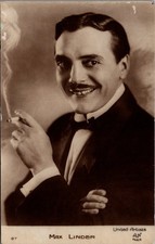Max Linder Silent Film Star United Artists A.N. Paris RPPC Postcard France picture