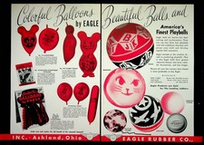Eagle Rubber Balloons Balls 2-Page 1948 Toy Ad New York Toy & Game MFG picture