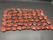 Wholesale Lot 4.36kg Red Jasper Heart Palm Stones - 60 Pcs Polished 45-55mm picture