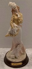 Vintage 1993 Auro Belcari Figurine With Dog Dear Studio Italy Signed  picture