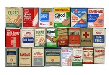 25 rare 1920-50s hinged adhesive bandage tins in good/very good condition picture