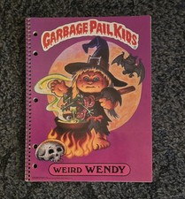 Rare Vintage 1985 Topps Garbage Pail Kids Notebook 5 Hole Weird Wendy picture