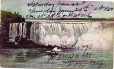 Niagara Horseshoe Falls 1906 Antique Postcard Private Mailing Canada picture