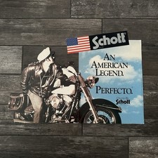 VTG SCHOTT PERFECTO AN AMERICAN LEGEND ADVERTISING DISPLAY CUT-OUT SIGN BRANDO picture