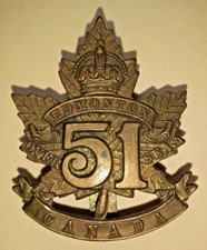 51st Battalion (Edmonton, Alberta) Cap Badge by Tiptaft, CEF WW1, Canadian picture