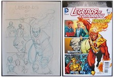 Vintage 2016 SIGNED PRELIM SKETCH ART Legends Of Tomorrow DC Comic Book #1 picture