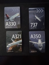 SPECIAL 🔥 Delta Air Lines Aircraft Trading Card Lot (4) A330 737 A321 A350 2025 picture