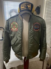 Vintage L2 Bomber Jacket Viet Nam Flight Jacket Marine Corps Navy picture