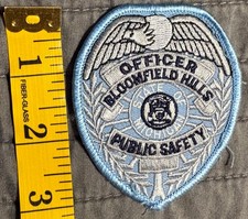 Vintage Bloomfield Hills Michigan MI Public Safety Police Patch picture