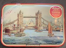 VINTAGE RILEY'S TOFFEE TIN Halifax, England Tower Bridge & St. Paul's London picture