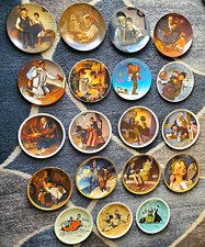 Norman Rockwell Collector Plates Set of 19 Porcelain w/ COA Xmas Women's On Tour picture