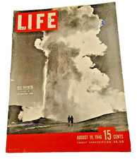 August 19, 1946 LIFE Magazine; Yellowstone; old advertisement ad + picture
