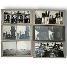 c1915 Lot of 6 - One of a Kind Family Travel Photo Stereoviews - Steamship picture