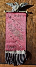 Rare Blaine 1884 Campaign Ribbon/Badge 