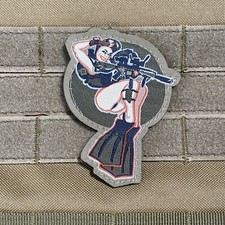 Scuba Susie Pin Up Morale Patch Woven Tactical Frog Woman Seal picture