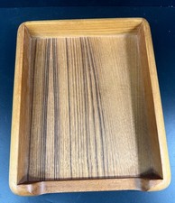 Mid Century Modern MCM Teak Kalmar Paper Tray Letter Holder Desk Top picture