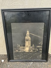 Vintage 1901 Pan-American Exposition Electric Tower Photo Framed Buffalo NY Expo picture