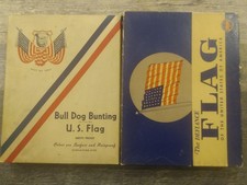Vintage (2)-48 Star USA Flags: 3x5/4x6 100% Cotton, Annin/Defiance, Bulldog Bntg picture