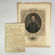 Civil War General P. G. T. Beauregard Signed Letter (ALS) + Engraved Portrait picture