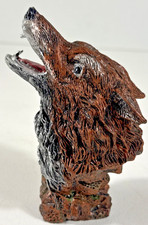 Ebros Woodlands Howling Alpha Wolf Head Bust Bronzed Resin Figurine picture
