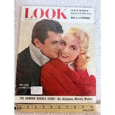 LOOK Magazine Feb 23 1954 Tony Curtis Janet Leigh Howard Hughes Vintage 50s News picture