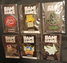 Bam Gamer Enamel Pin Collection Lot Of Six. New Sealed picture