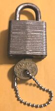 Vintage Master Lock padlock No. 7, P460  Only one Key w/lion AS IS  picture