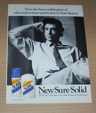 1988 print ad page - Sure deodorant anti-perspirant -CUTE GUY- Procter & Gamble picture