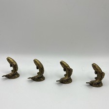 Vintage Metzke pewter & gold plated miniature trout fish Charm/figurine picture