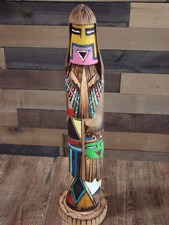 Native American Long Hair Shalako Kachina Signed JT picture