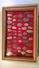 SALE OAK DISPLAY CASE for Arrowheads, Knives, Coins & More  picture