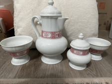 Heinrich Porzellan Vintage (Germany) Rüdesheimer Two Bowls, Sugar Bowl,  Teapot picture