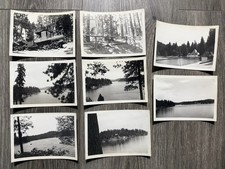 Vtg 1942 Lake Arrowhead CA Photo Lot Douglass Locomotive Bath House Resort Boats picture