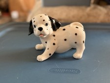 Vintage Ceramic Black And White Playful Puppy Galmation Dog Coin Bank Otagiri picture