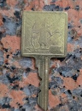 Vintage Brass Samoset Hotel  Room Key with Engraved Logo picture